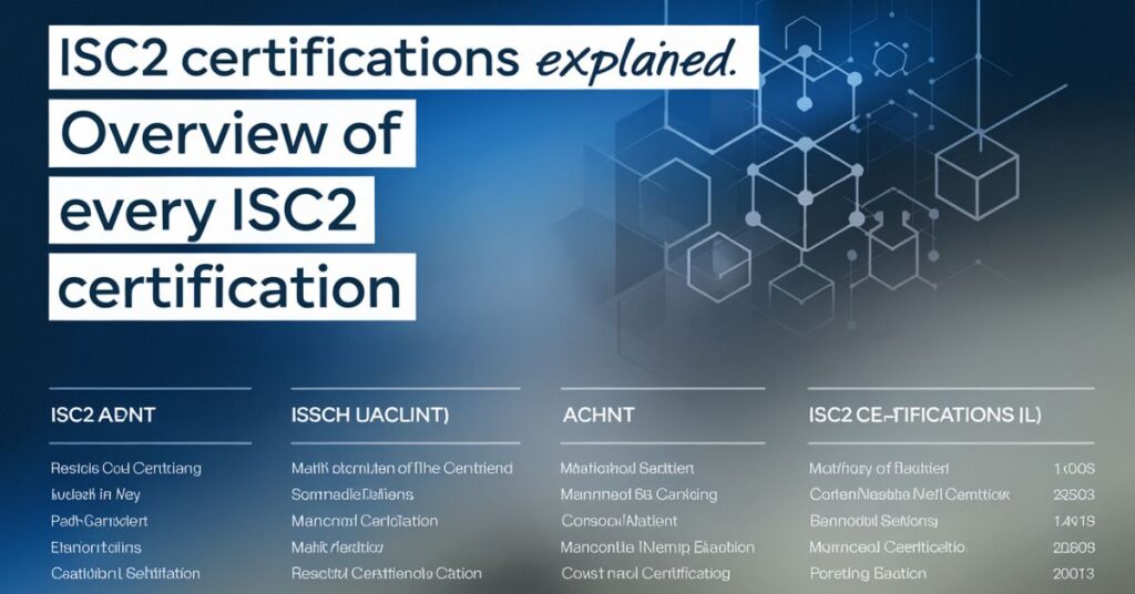 ISC2 certifications explained: Overview of every ISC2 certification. Maximize your IT and cybersecurity skills with our comprehensive guide to all ISC2 certifications.