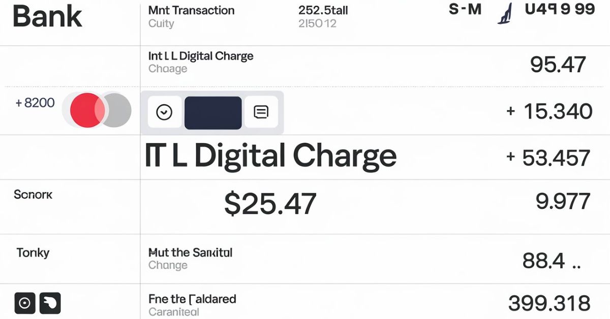 What is Int l digital charge on your bank statement