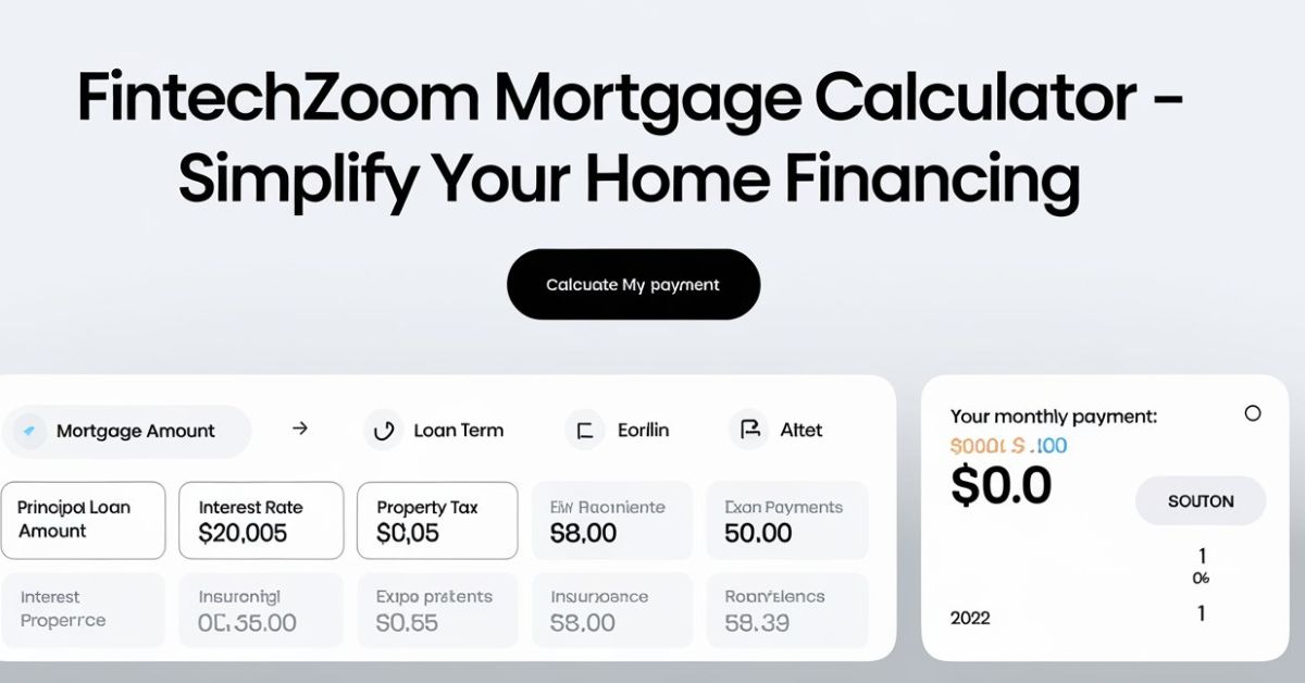 FintechZoom Mortgage Calculator - Simplify Your Home Financing